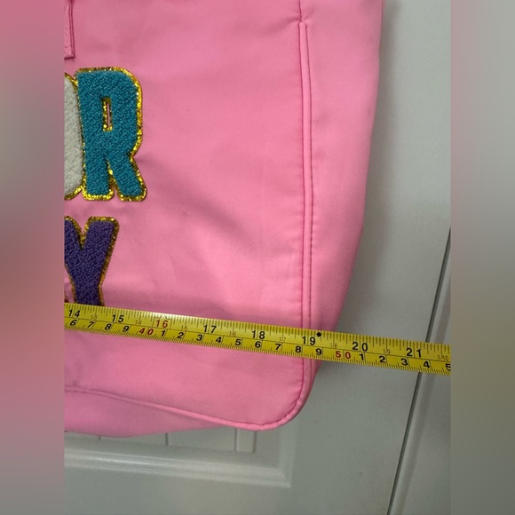 Pink Tote Bag with Colorful 'YAY FOR VACAY' Design simply southern - Picture 5 of 8